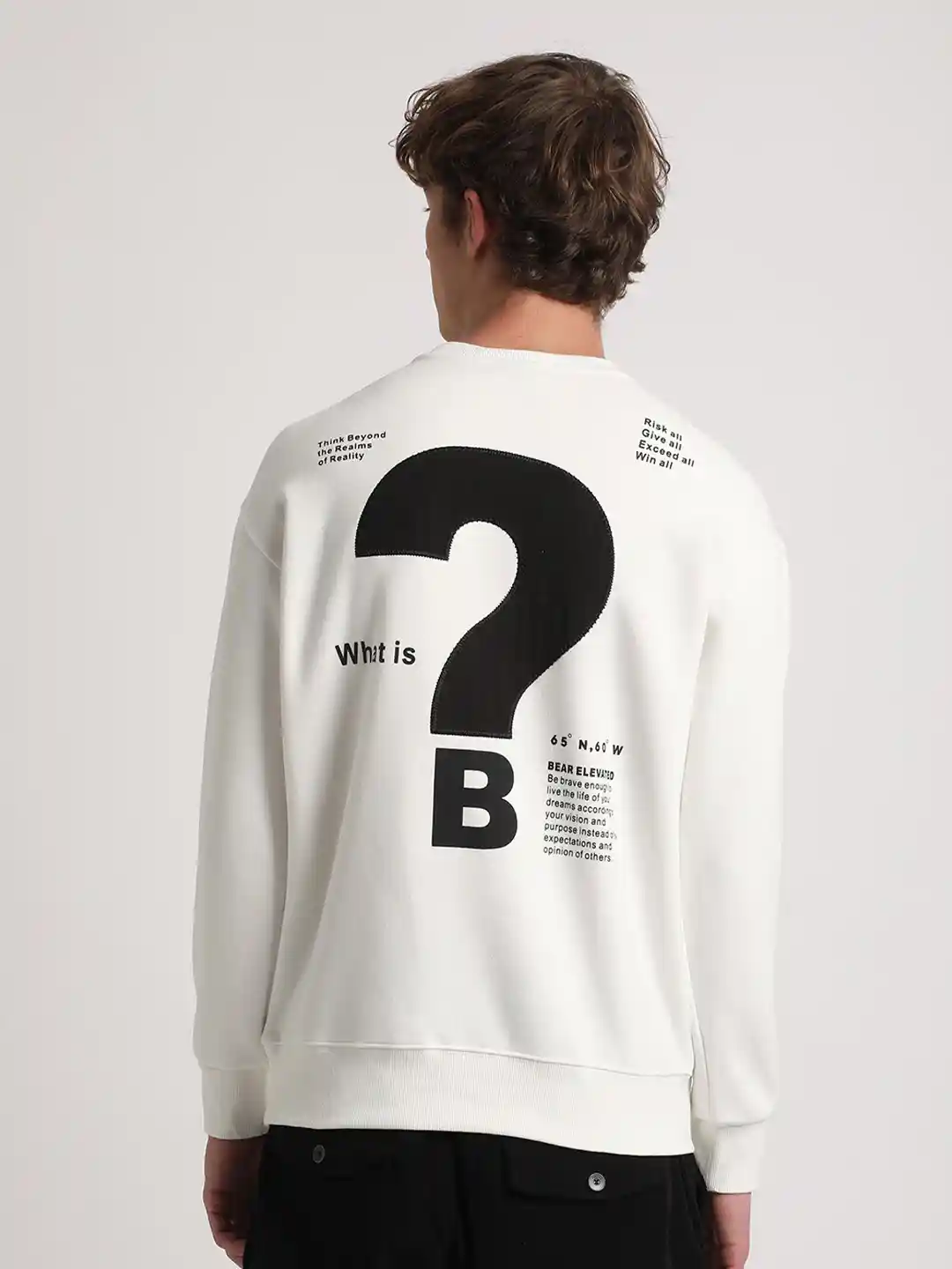 THE BEAR HOUSE Typography Printed Pullover Sweatshirt