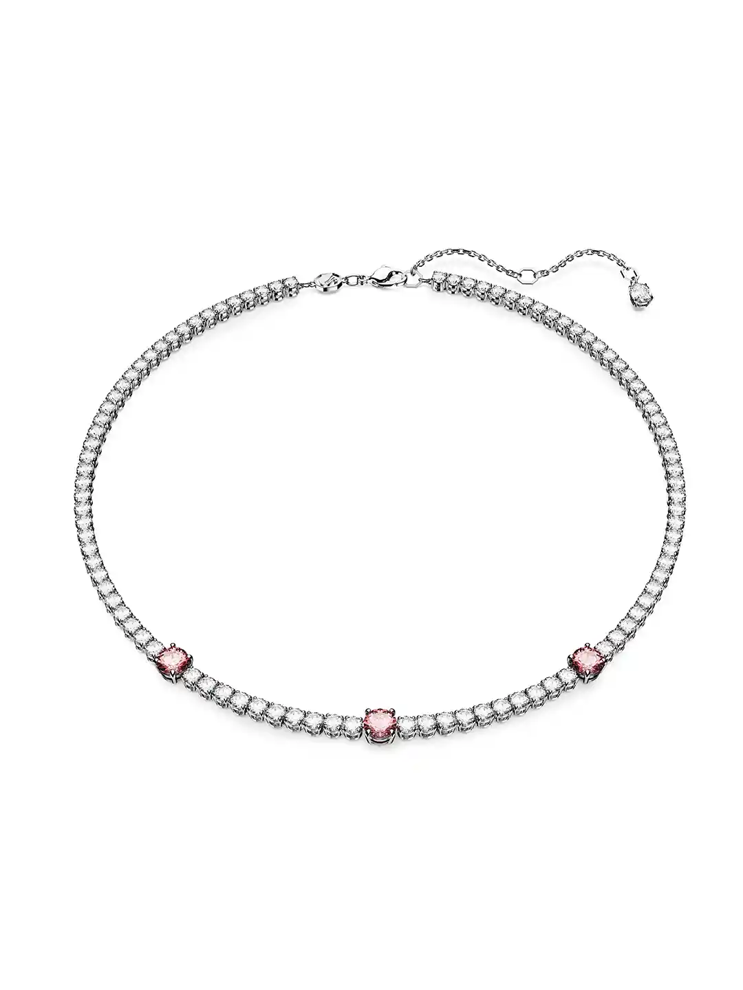 SWAROVSKI Matrix Tennis Rhodium-Plated Crystals-Studded Necklace