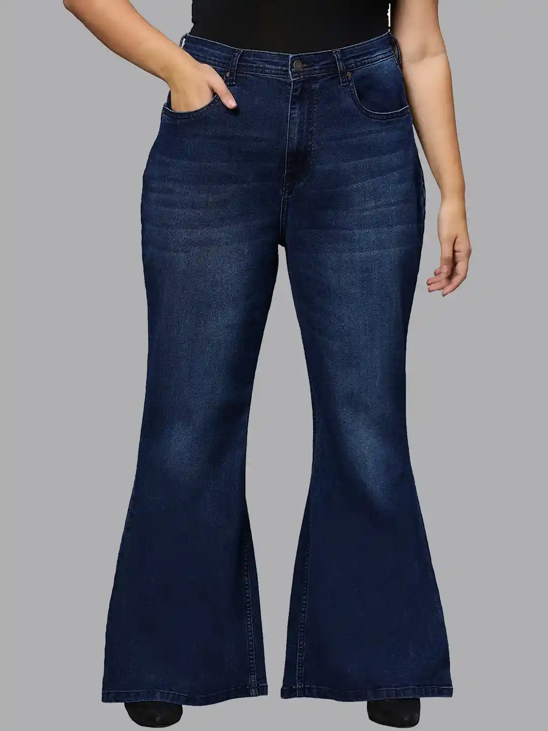 Ladies Jeans Plus Size Flare Bell Bottom Jeans Plus Size Bell