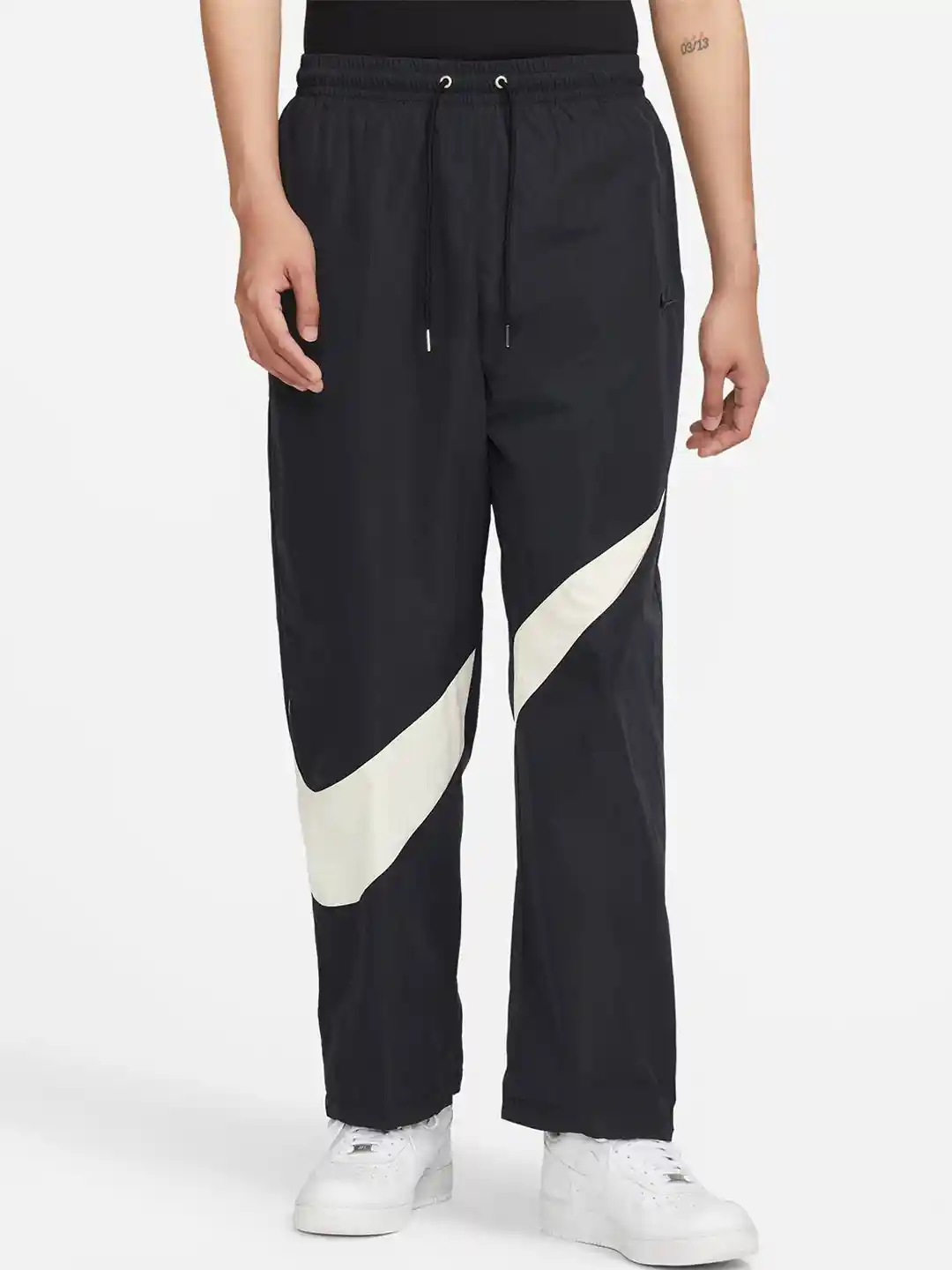 Buy Nike Men Black Swoosh Trackpants Track Pants for Men