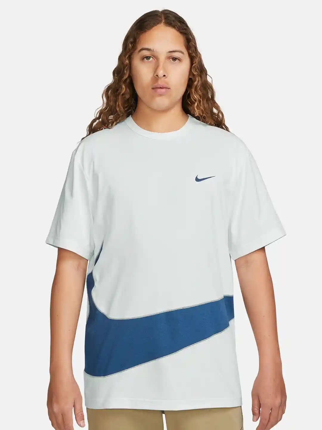 Buy Nike Dri-Fit UV Hyverse Brand Logo Printed Short Sleeves