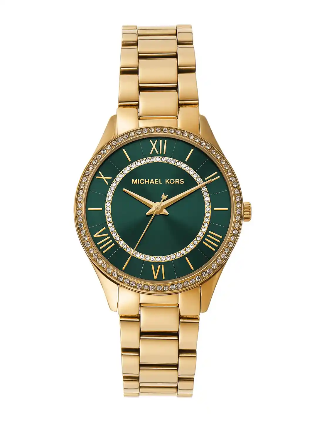 Buy Michael Kors Women Embellished Dial Stainless Steel Bracelet