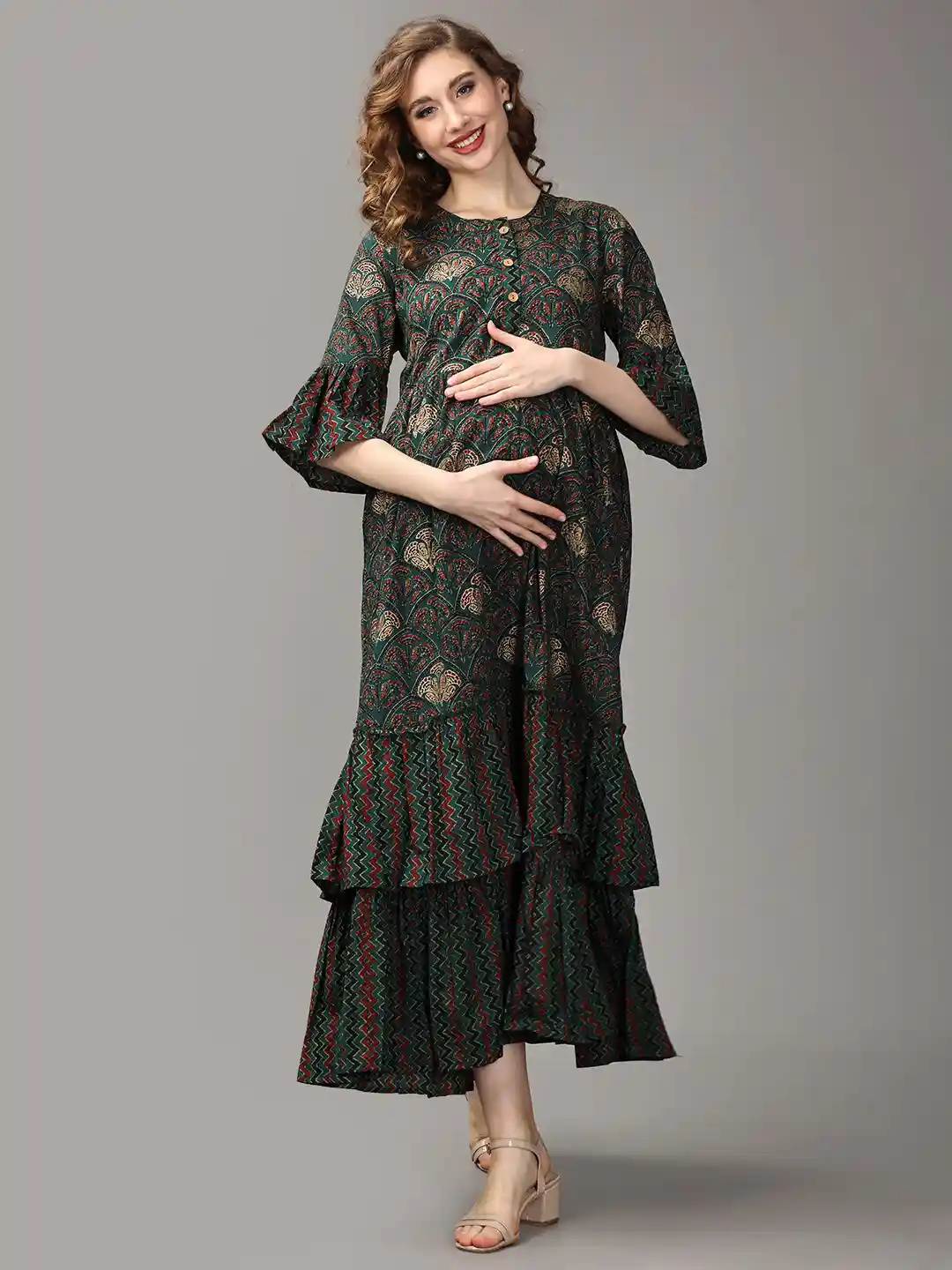 Buy The Mom Store Maternity and Nursing Ethnic Motifs Printed Bell