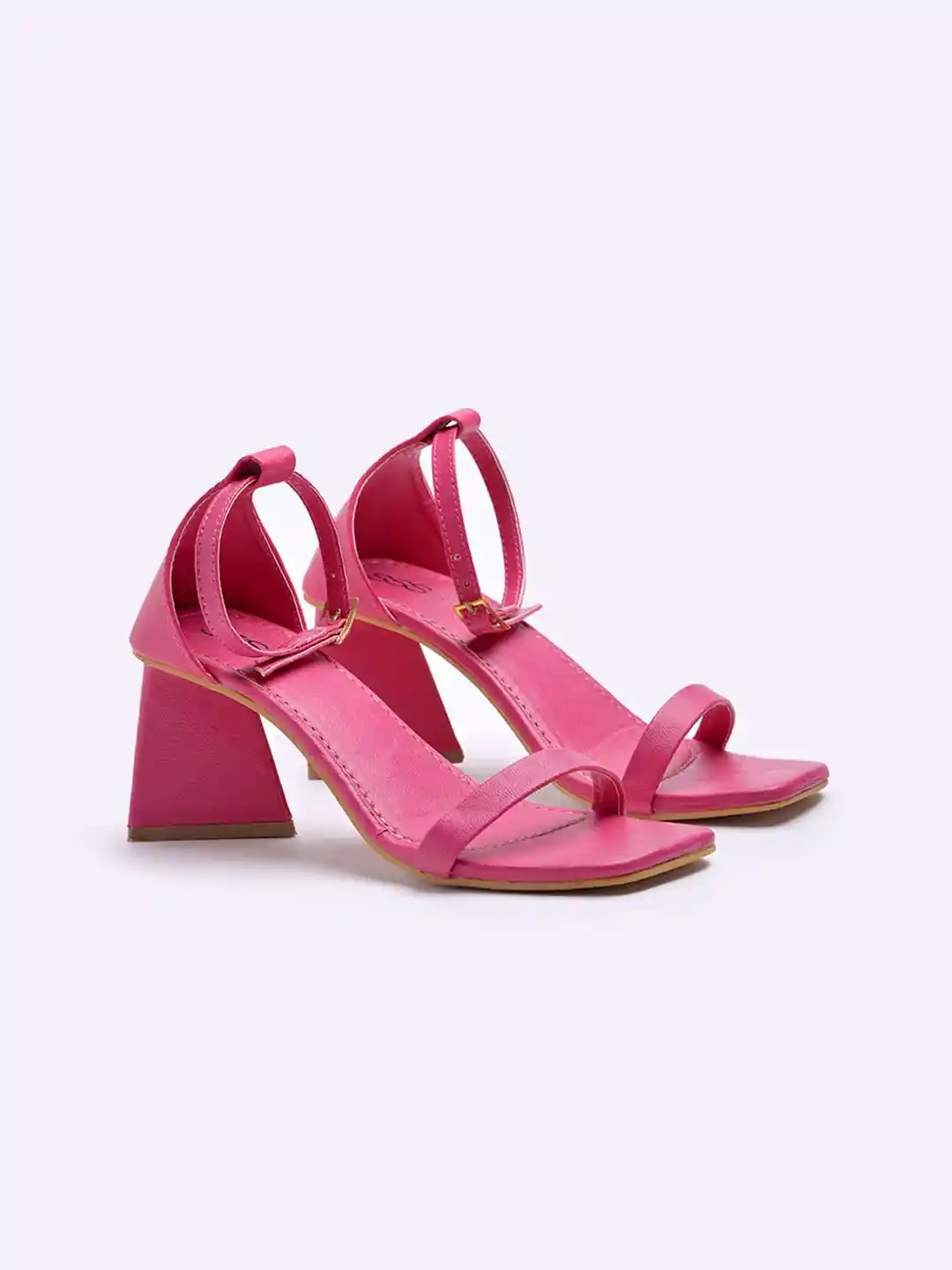 Buy Street Style Store Open Toe Triangle Block Heels Heels for