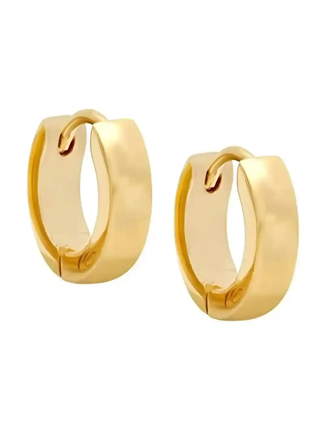 KARISHMA KREATIONS Gold-Plated Contemporary Half Hoop Earrings
