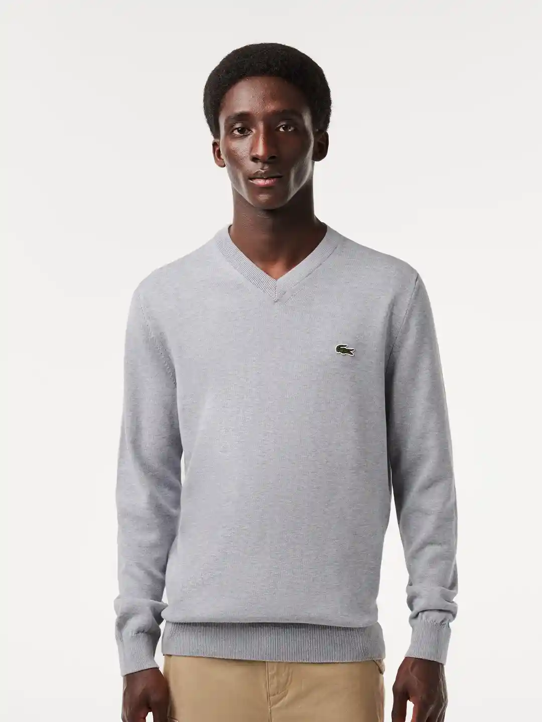 Buy Lacoste V-Neck Cotton Pullover Sweater Sweaters for Men