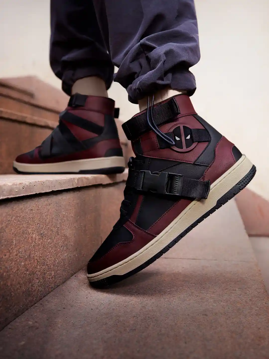 Buy The Souled Store Men Mid -Top Colourblocked Deadpool: Utility