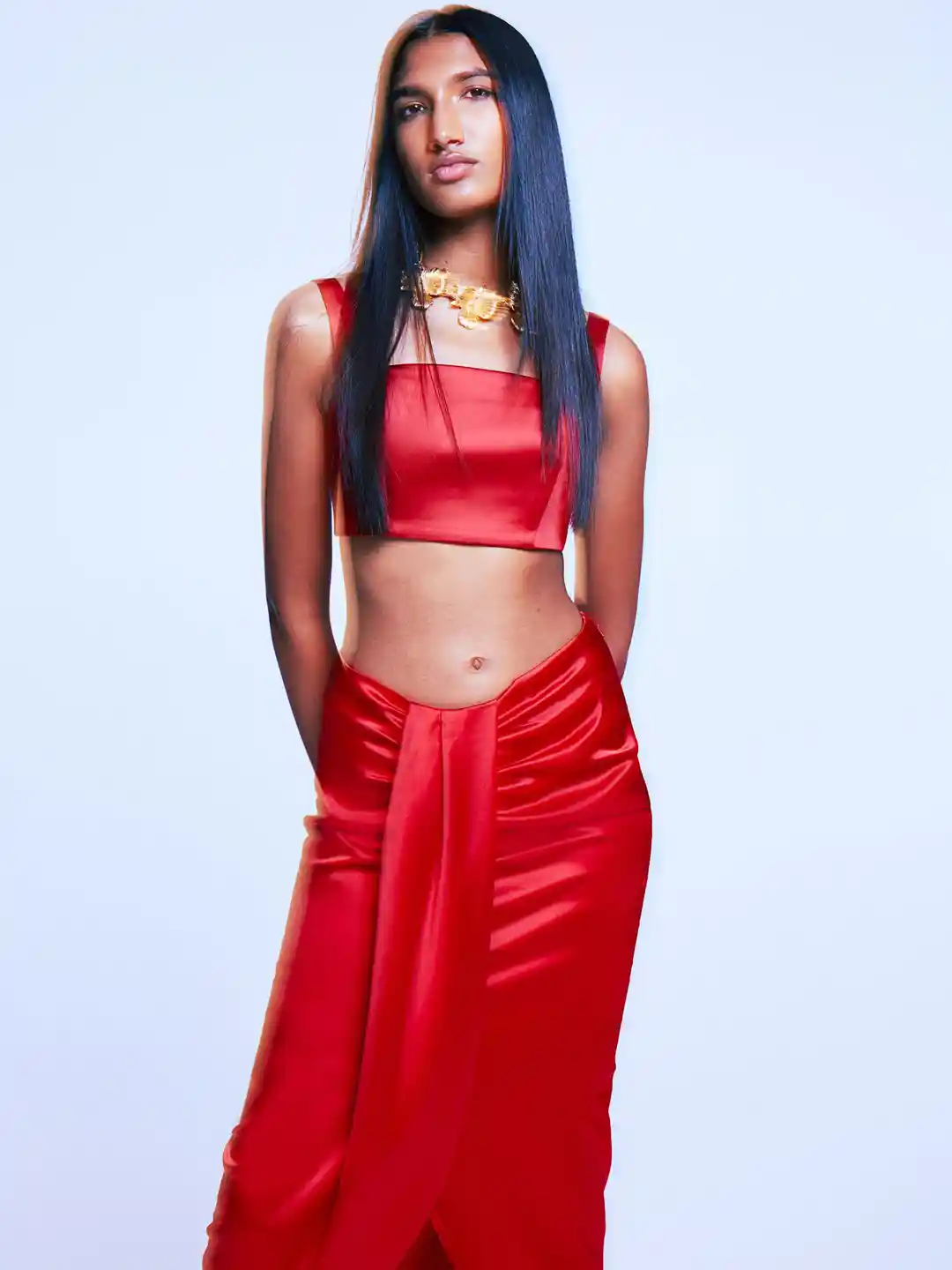 Buy H&M Draped Satin Skirt Skirts for Women 25542062 Myntra