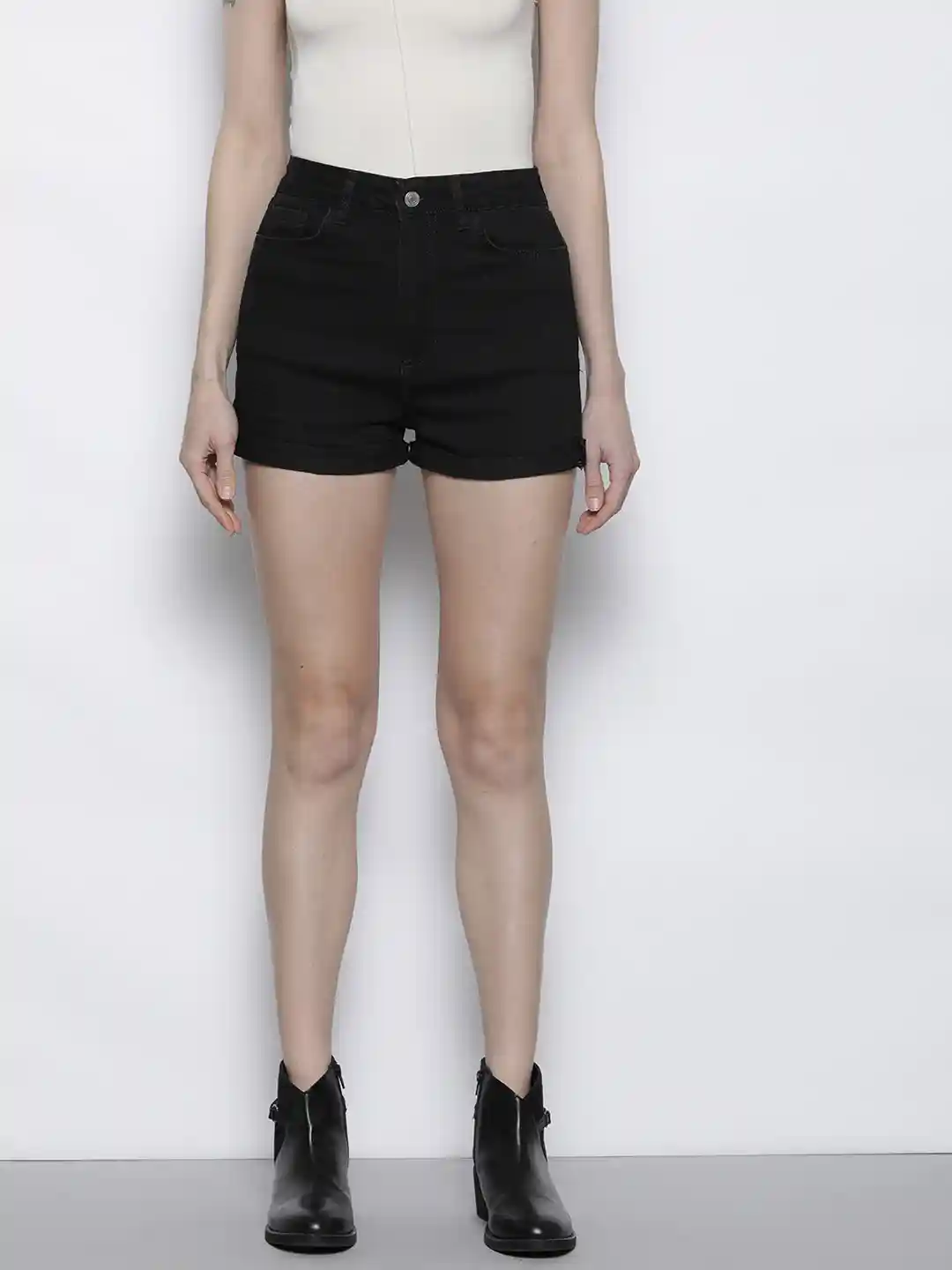 Buy Boohoo Women High-Rise Denim Shorts Shorts for Women