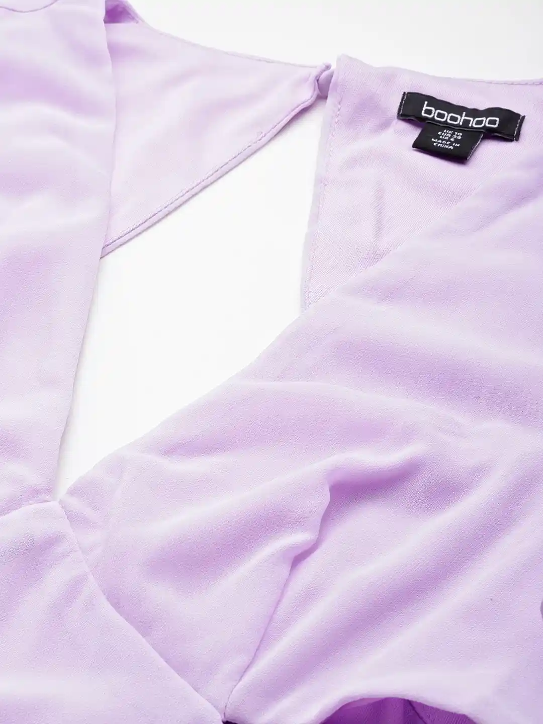 Buy Boohoo Petite V-Neck Cut Out Detail Angel Sleeve Midi Dress