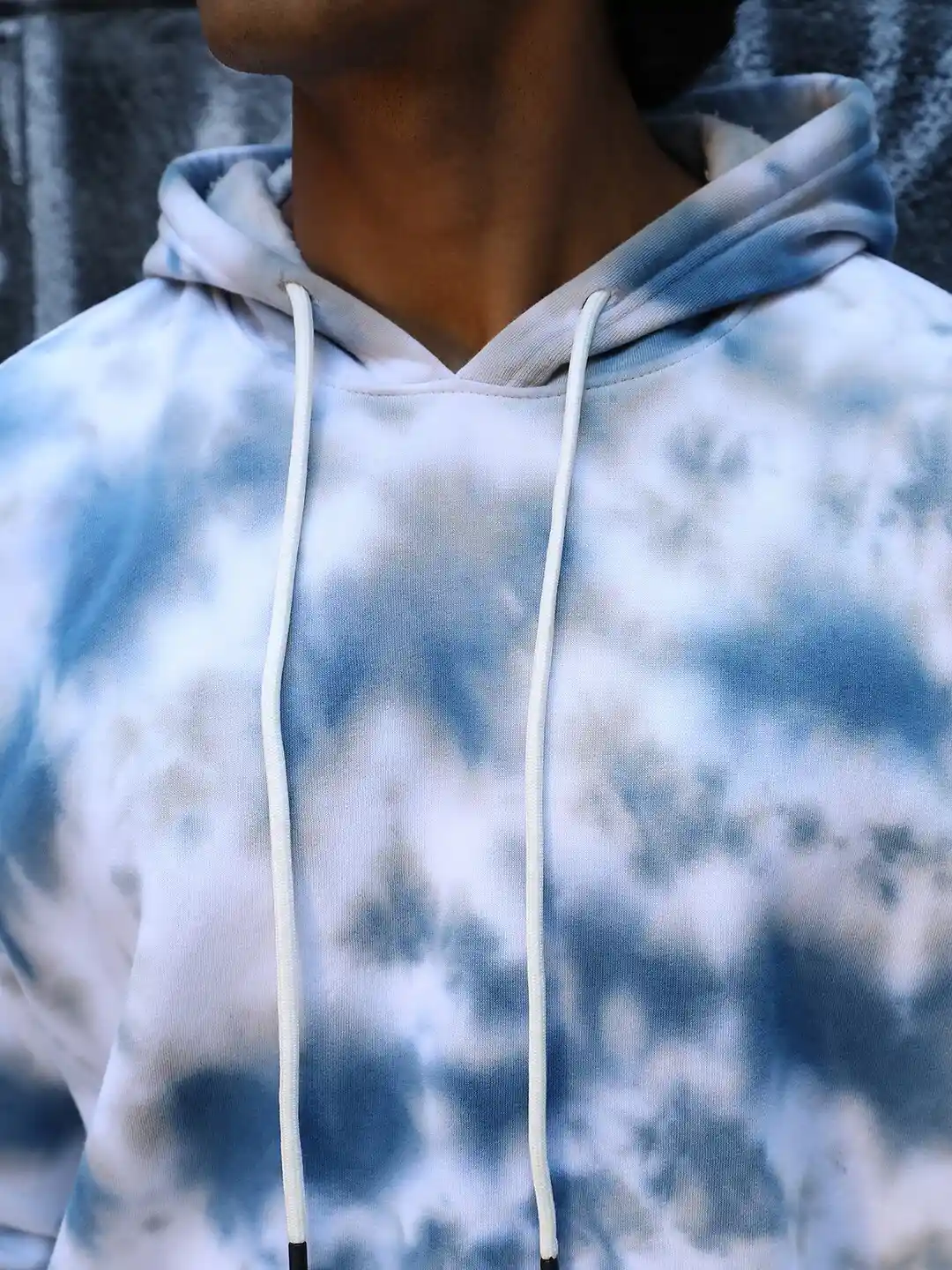 【BLR BLUER】DEEP-DYED HOODIE JACKET Buy FTX Men Blue Hooded jacket With Thumb Hole (842_4)_S at