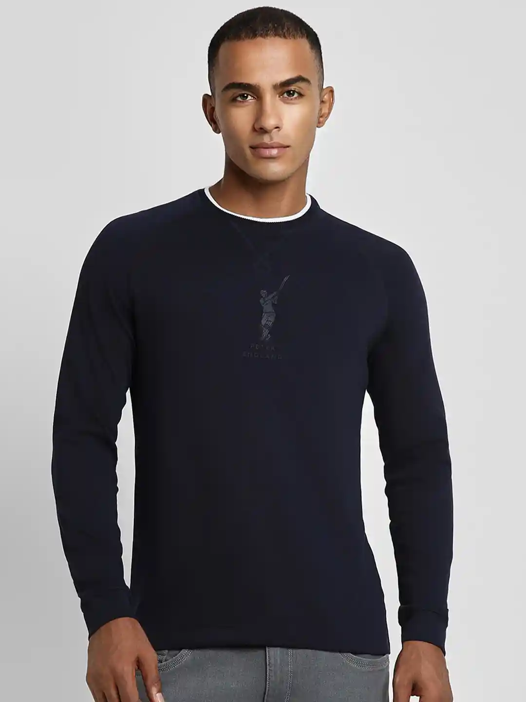 Buy Peter England Casuals Round Neck Long Sleeves T-shirt - Main Image