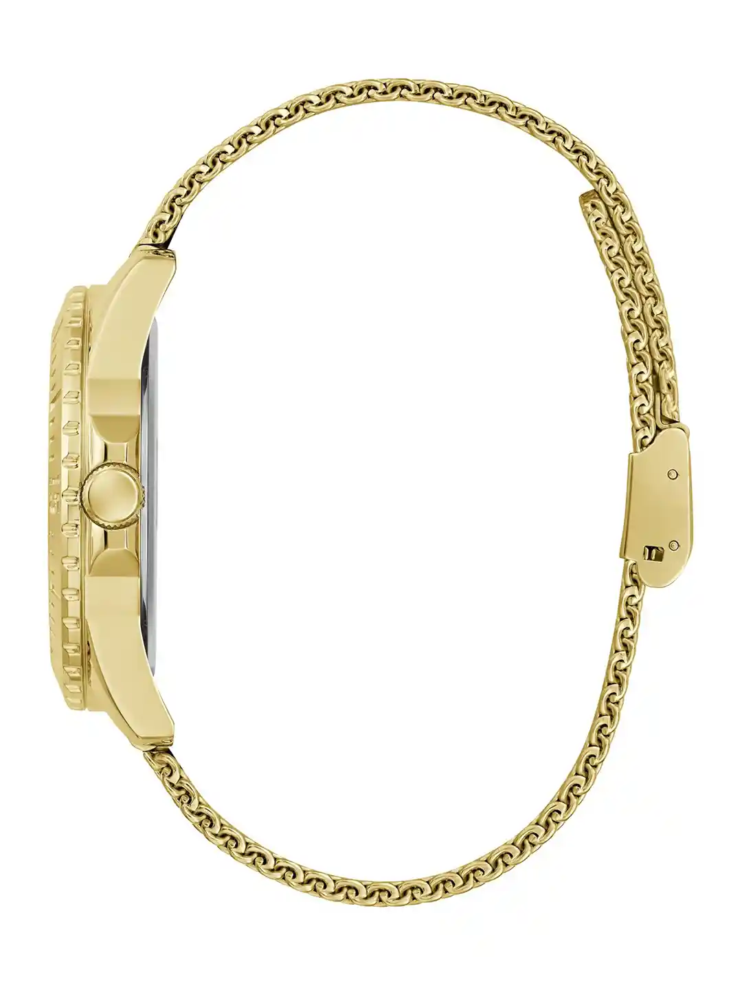 Buy GUESS Men Embellished Dial Gold Toned Wrap Around Straps