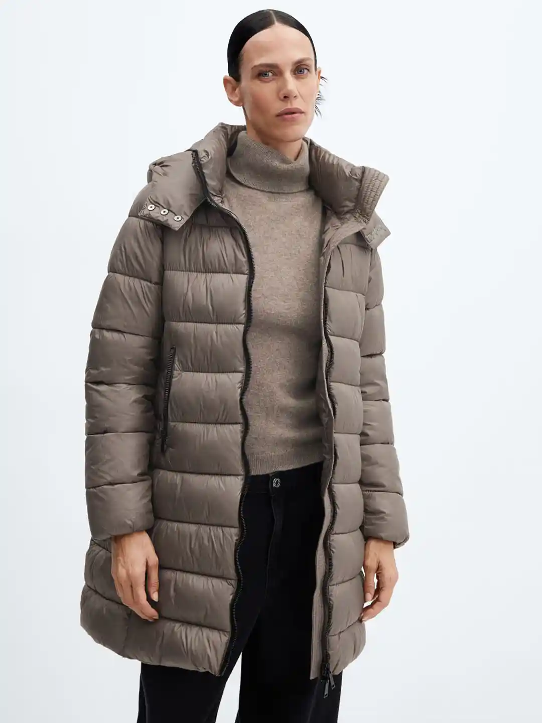 Buy MANGO Longline Hooded Puffer Jacket Jackets for Women