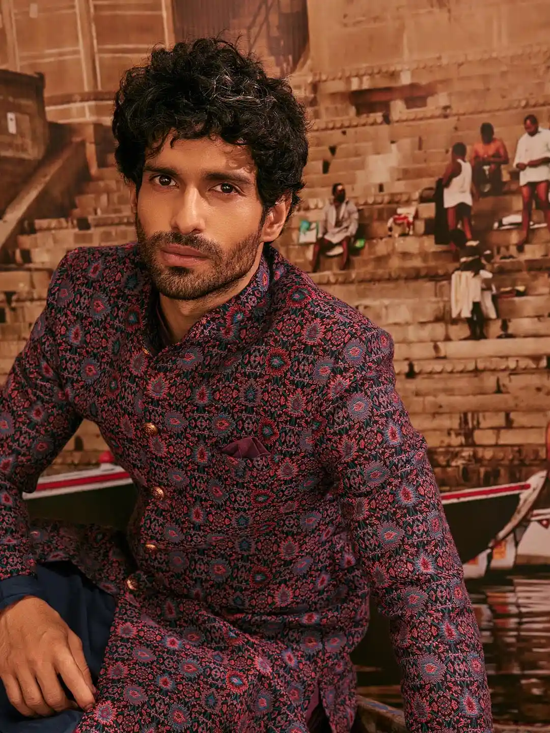 Buy KISAH Men Ethnic Motifs Printed Indowestern Sherwani Set