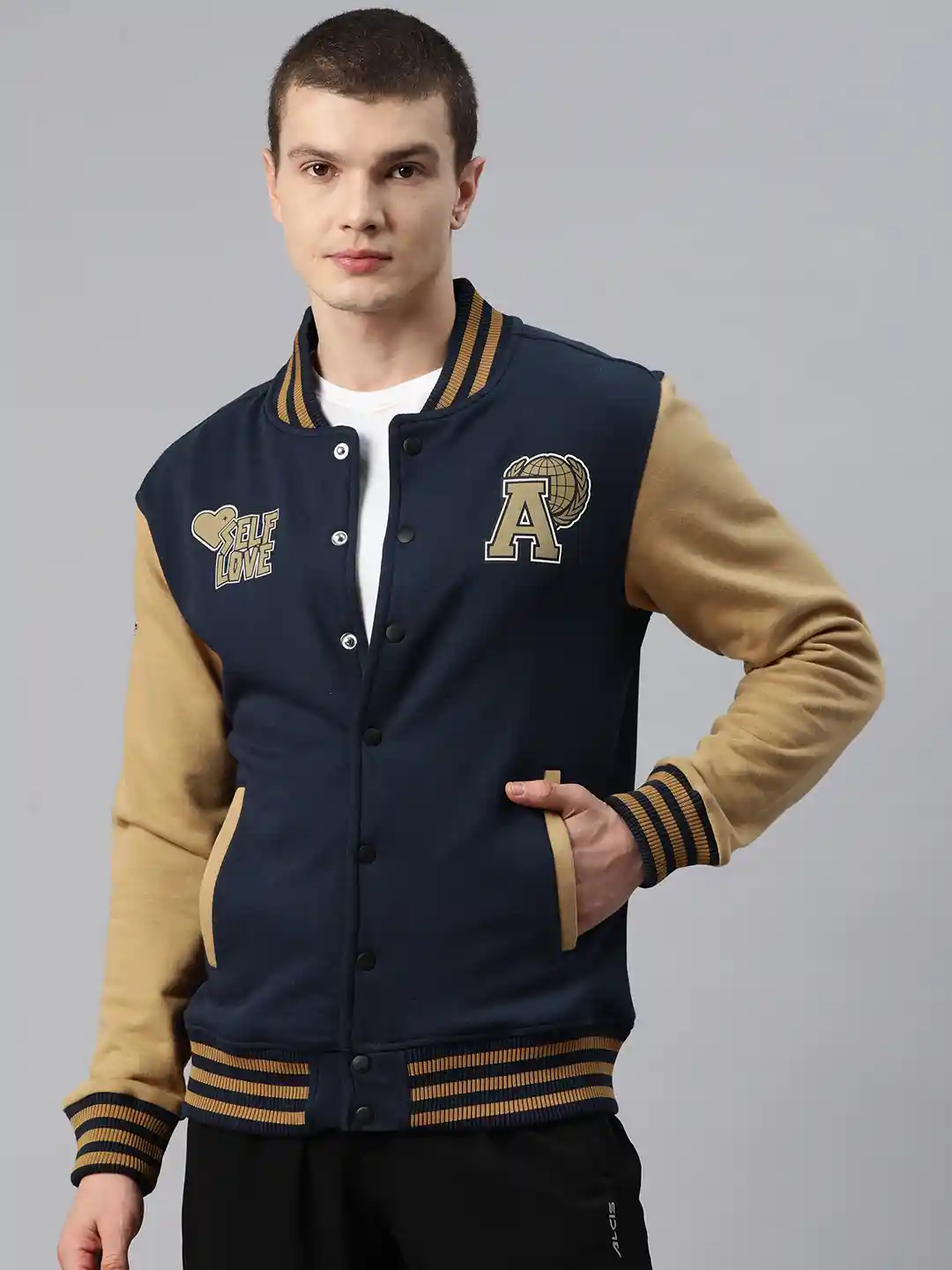 Buy Alcis Men Typography Printed Varsity Jacket - Jackets for Men