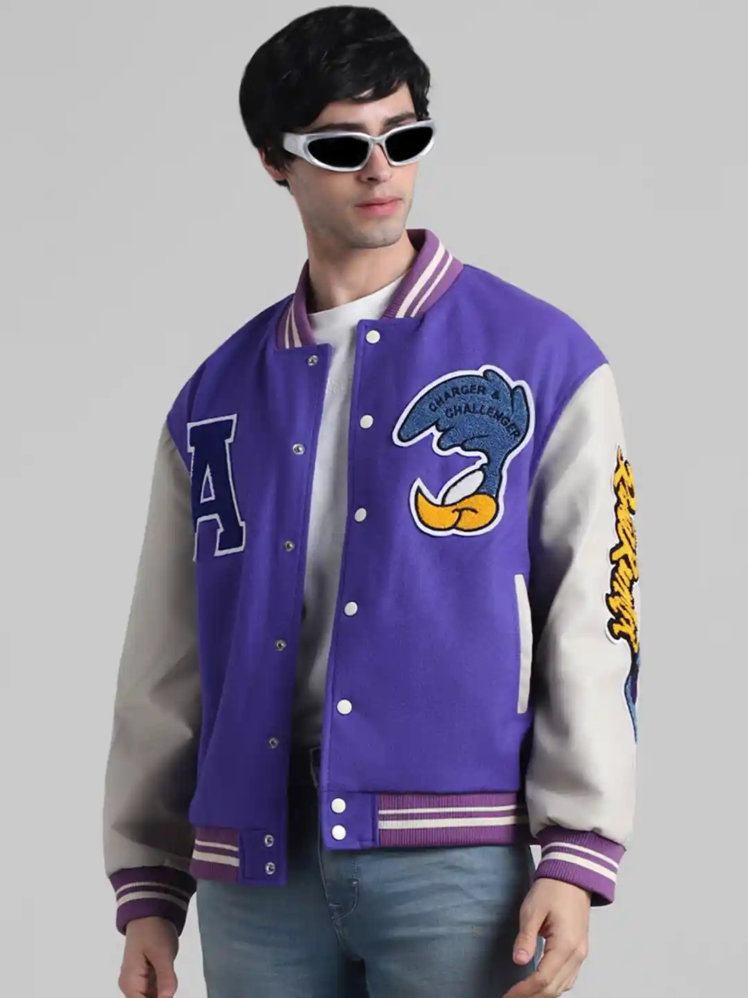 Buy Jack Jones Stand Collar Varsity Jacket Jackets for Men