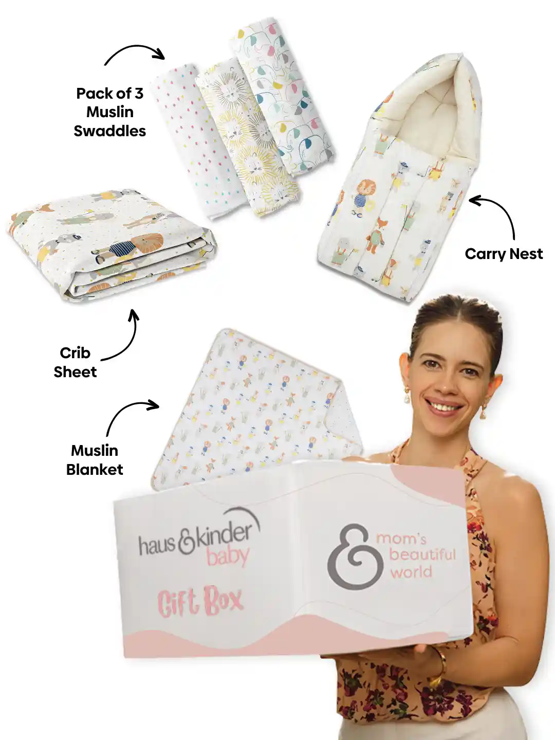 Buy haus kinder 6-Pieces Printed Baby Bed Set Baby Bed Sets