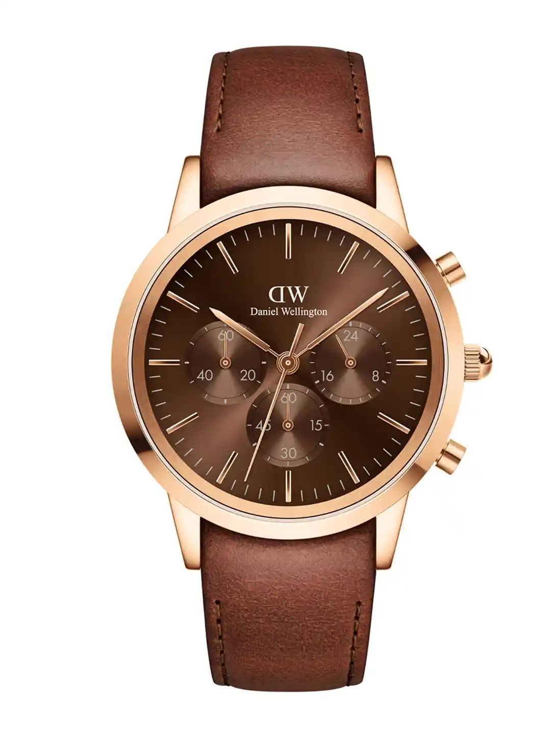 Buy Daniel Wellington Men Leather Straps Analogue Chronograph