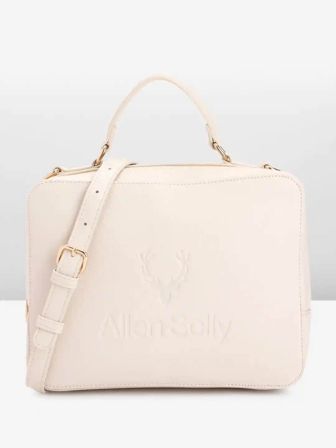 Allen Solly Brand Logo Debossed Design Handheld Bag