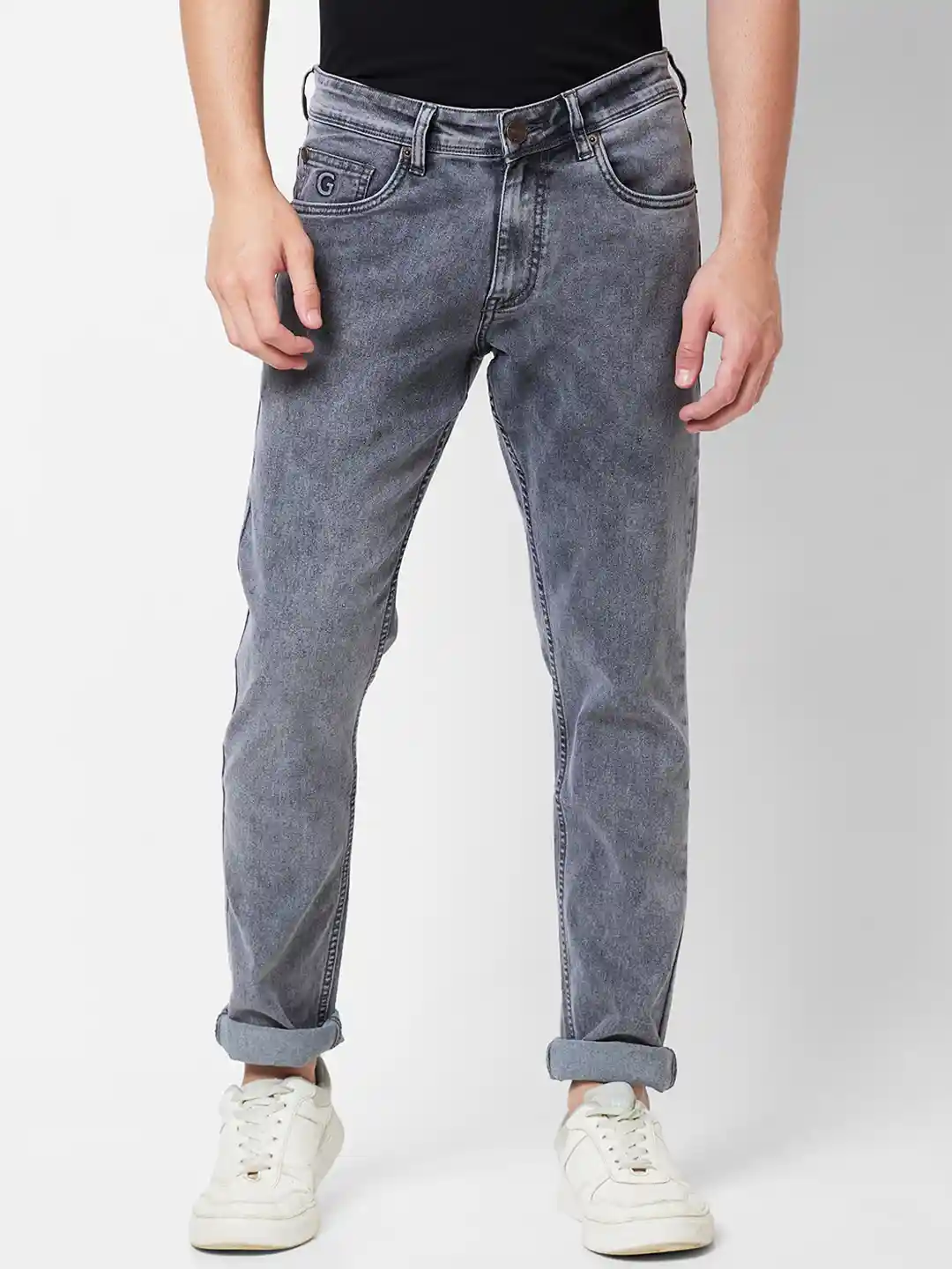 Buy GIORDANO Men Slim Fit Heavy Fade Stretchable Jeans Jeans for