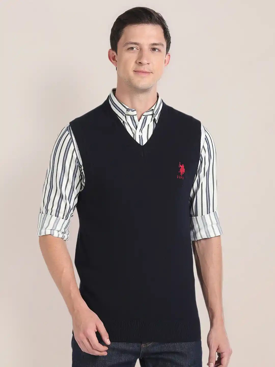 Buy Polo V-Neck Sleeveless Sweater Vest Sweaters for