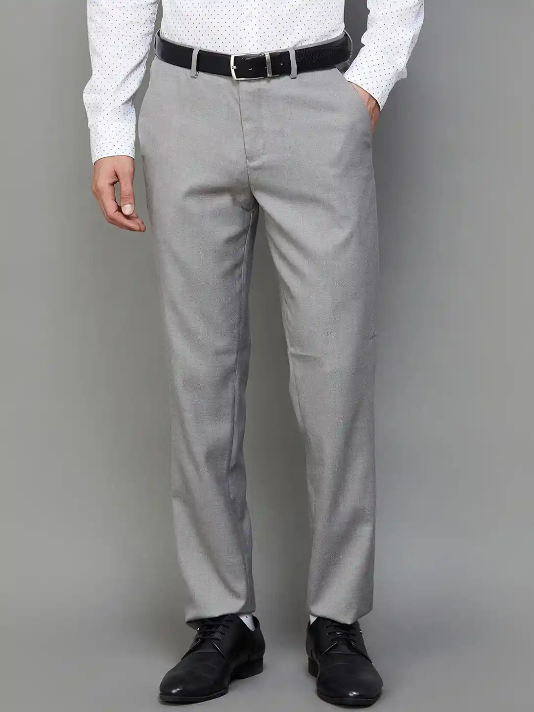 Buy CODE by Lifestyle Men Textured Tapered Fit Formal Trousers