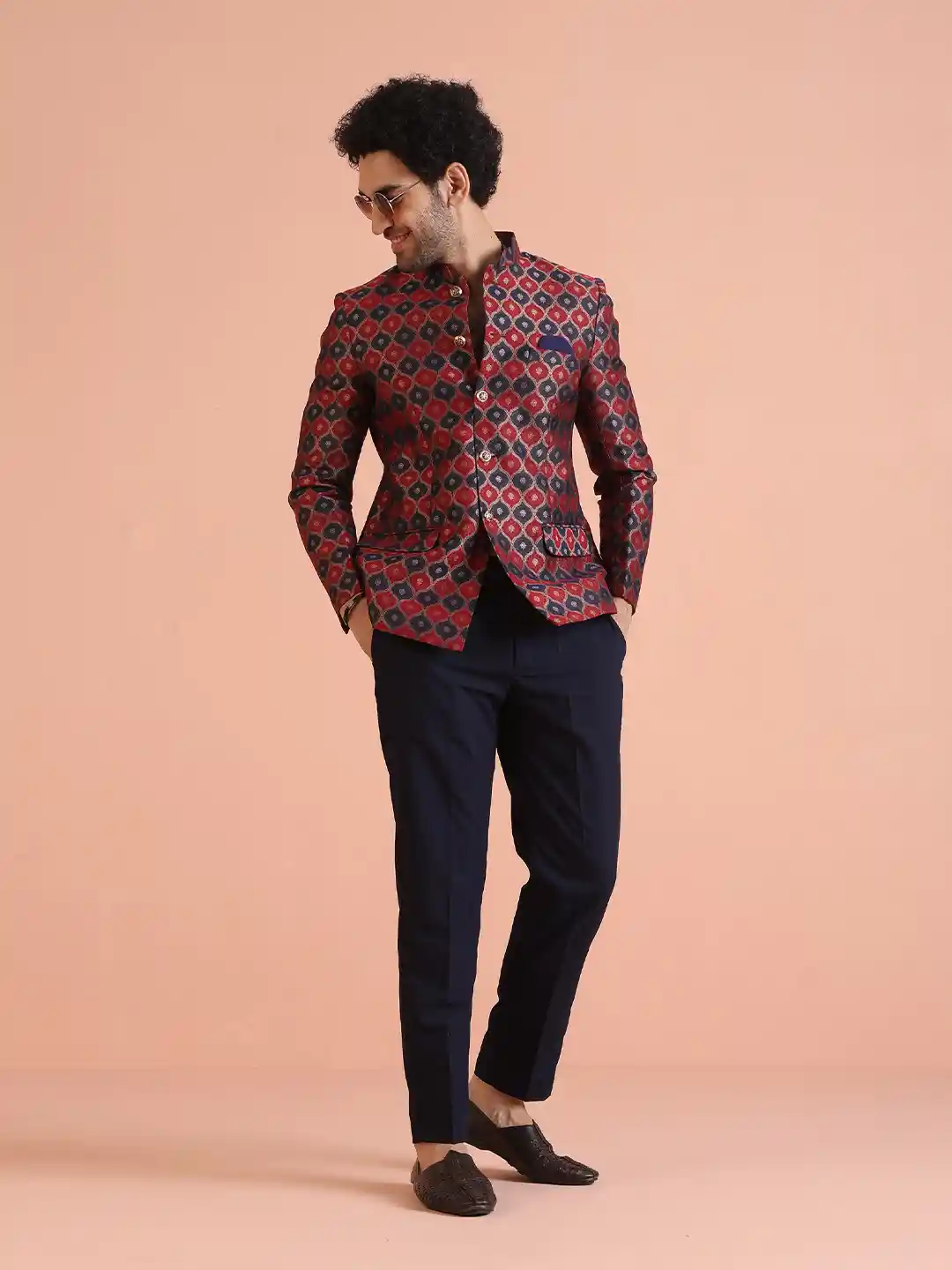 Buy KISAH Piece Ethnic Motif Printed Jodhpuri Suit Set Suits