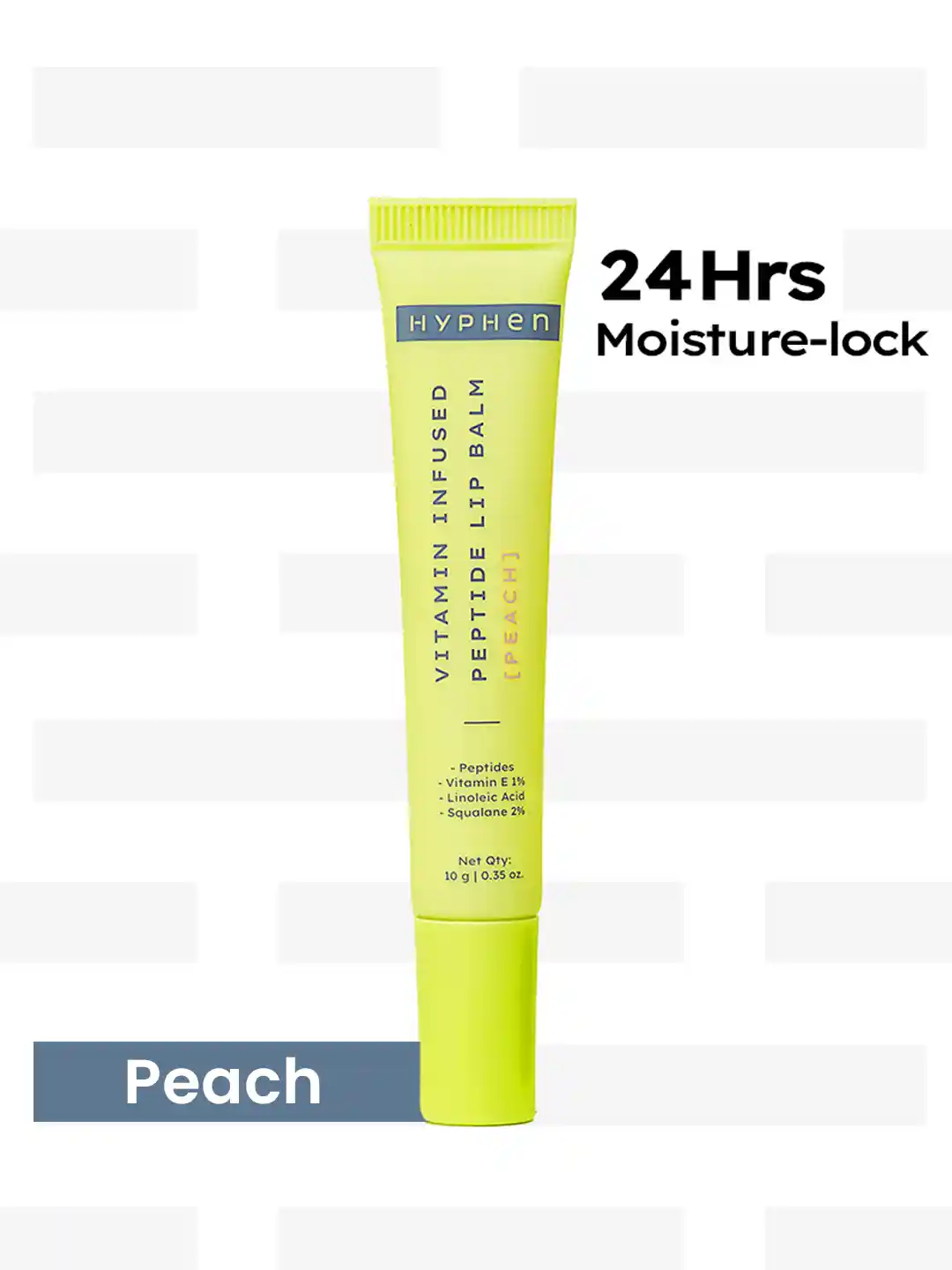 Hyphen Vitamin Infused Peptide Lip Balm for Dry Lips 10g Peach