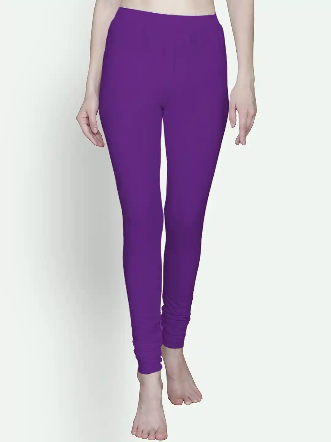 Churidar Purple Lycra Leggings Buy Bio Washed Cotton Lycra