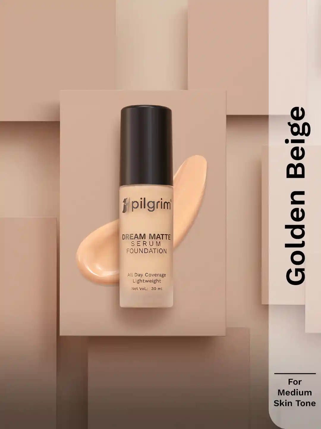 Buy Pilgrim Dream Matte Serum Liquid Foundation 30ml Golden