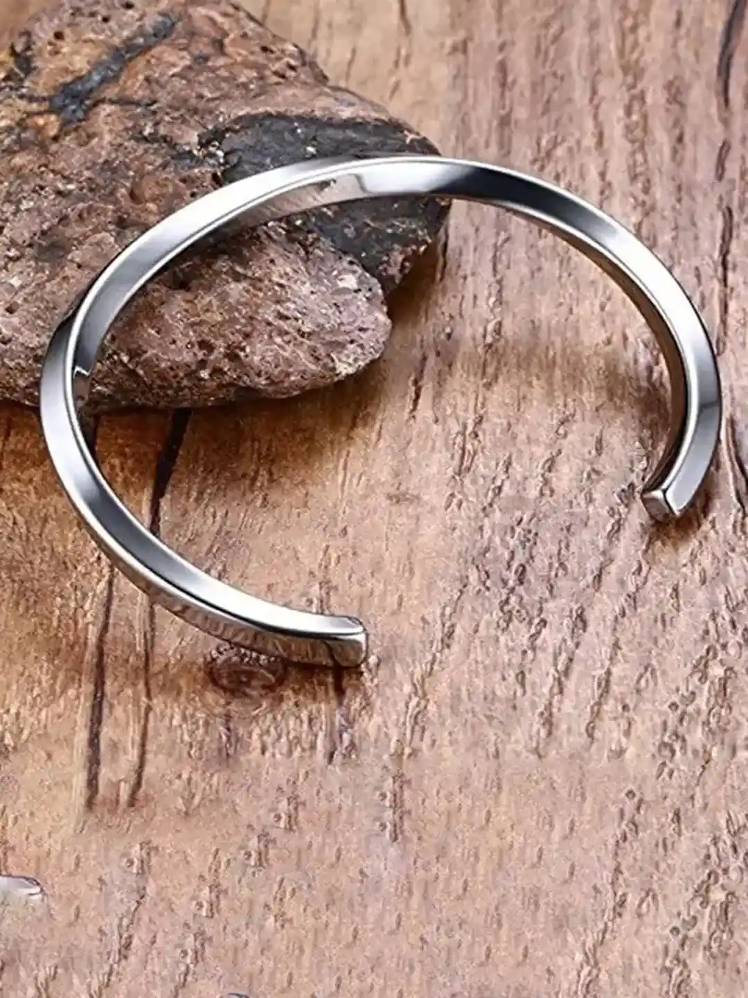 Buy MEENAZ Men Silver-Plated Kada Bracelet Bracelet for Men