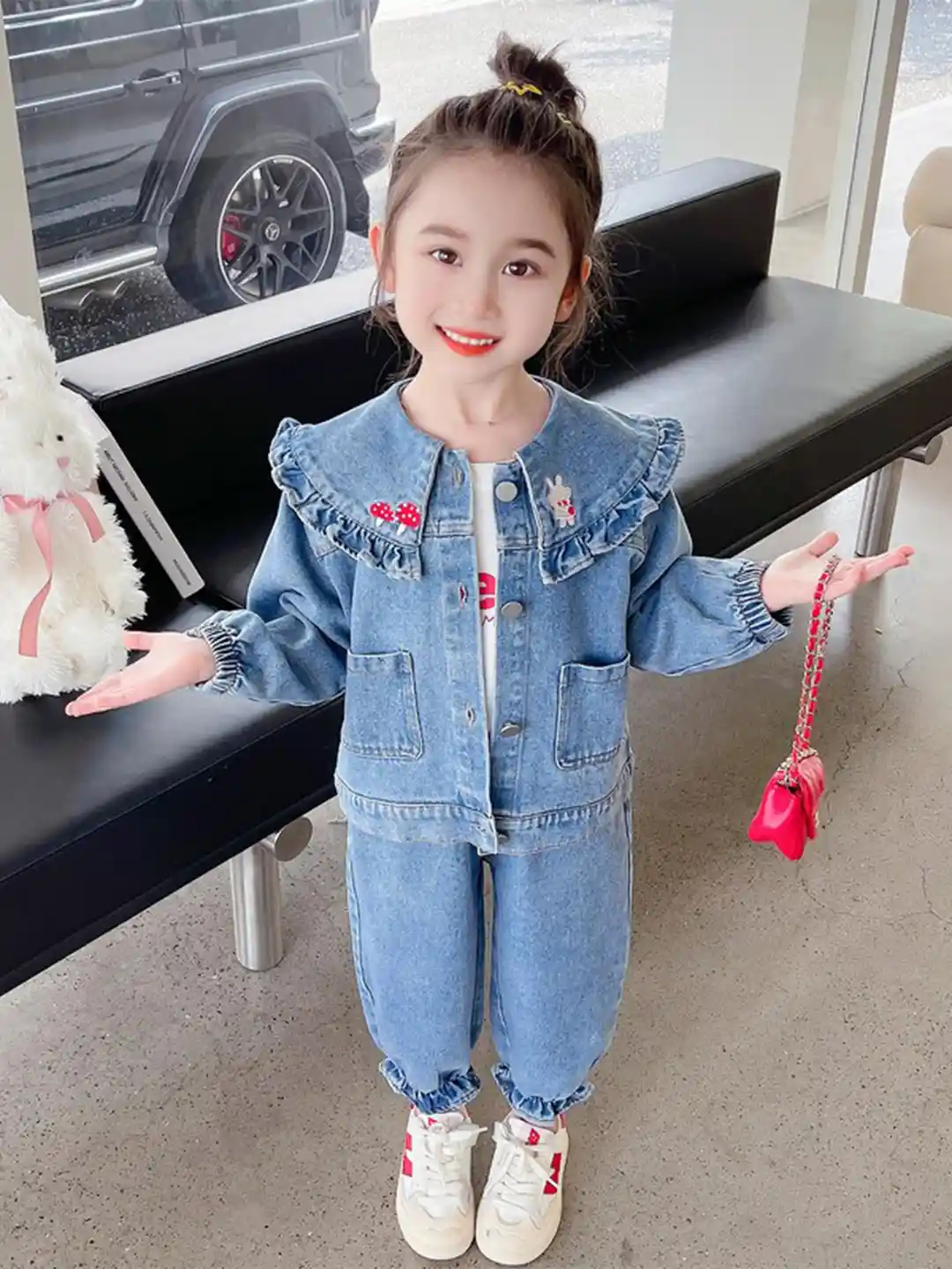 Outfit Baby Baby Jeans StyleCast Infant Girls Blue Pure Cotton