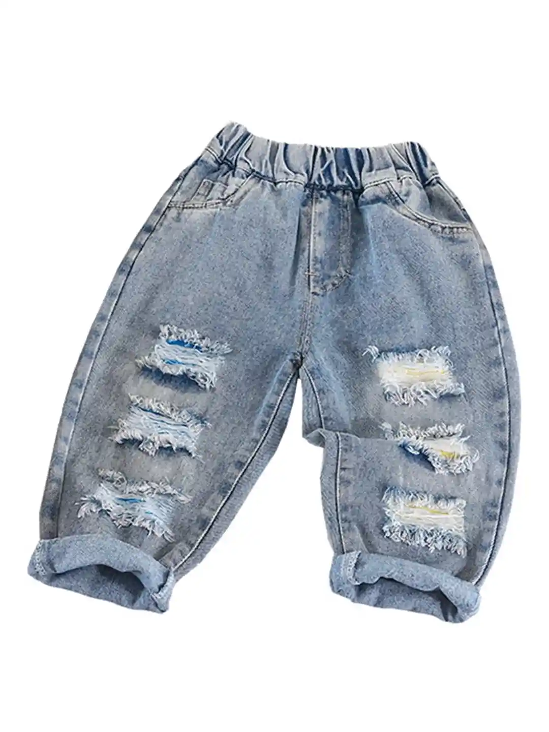 Distressed Jeans Baby Baby Jeans High Waisted Kids Ripped Jeans
