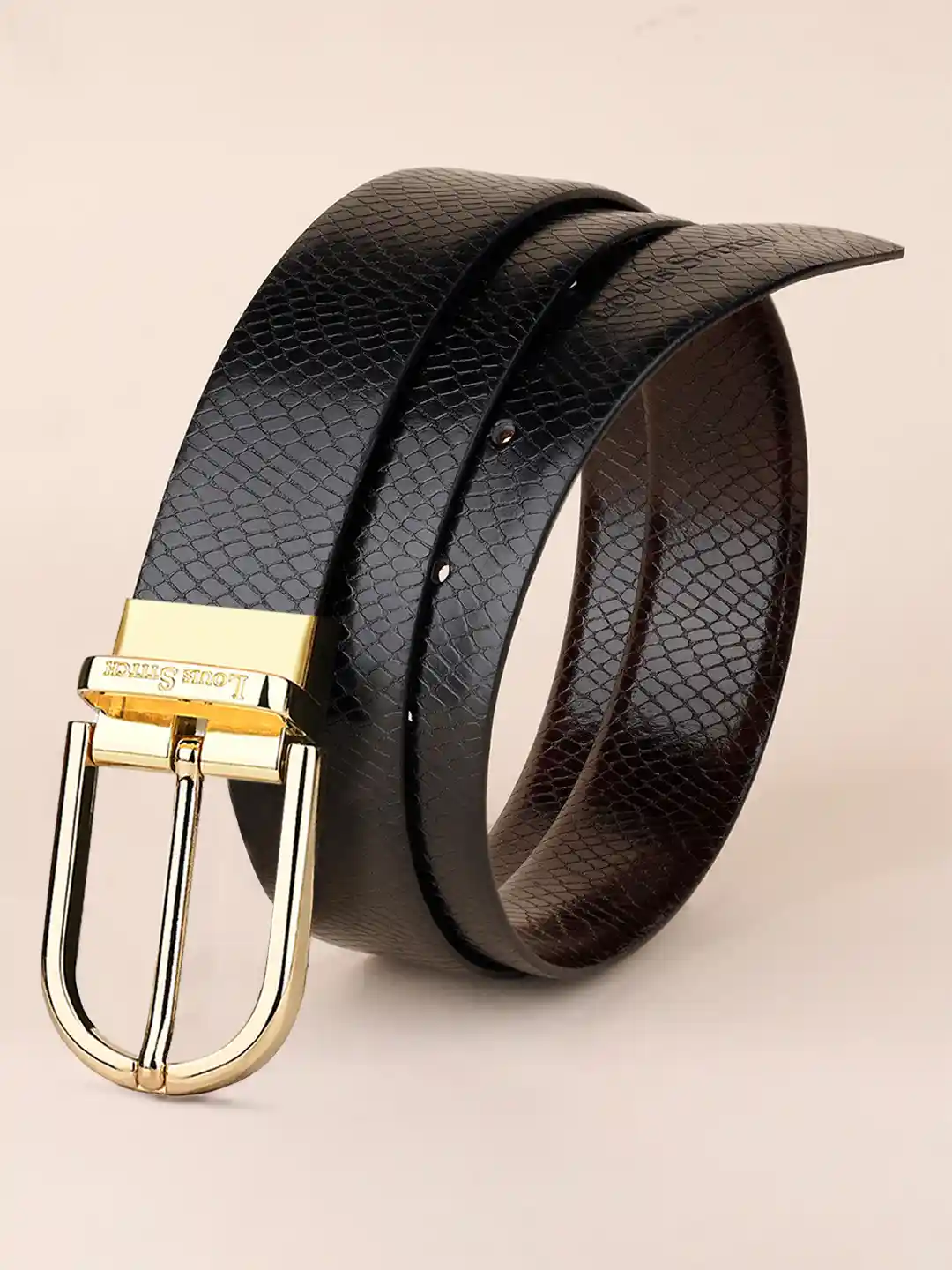 40mm Reversible Belt Damier Louis Vuitton Belt Online Buy LOUIS STITCH Men  Textured Leather Reversible Formal Belt