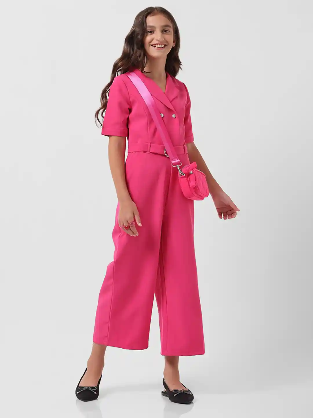 Buy Vero Moda Girls Cuban Collar Basic Jumpsuit Jumpsuit for