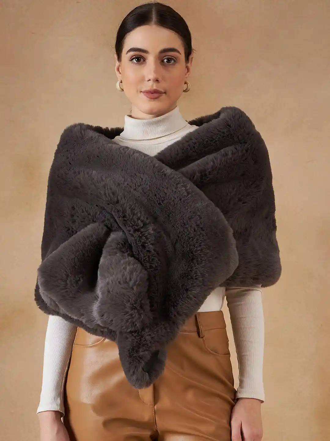 Buy InWeave Faux Fur Cape Acrylic Shawl Shawl for Women 25847400