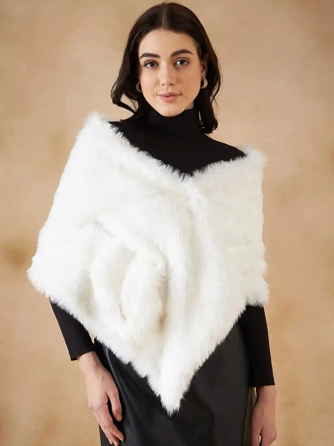 InWeave Reversible Faux Fur Acrylic Shawl