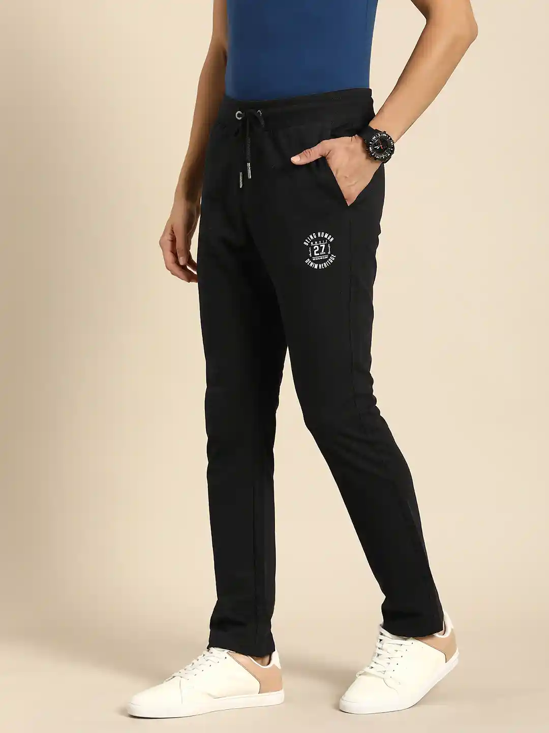 Buy Being Human Men Solid Regular Fit Mid Rise Track Pants With