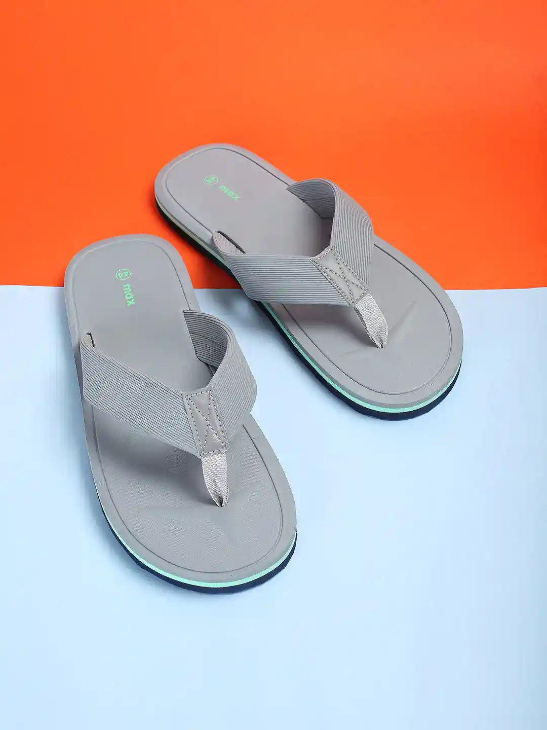 max Men Textured Thong Flip-Flops