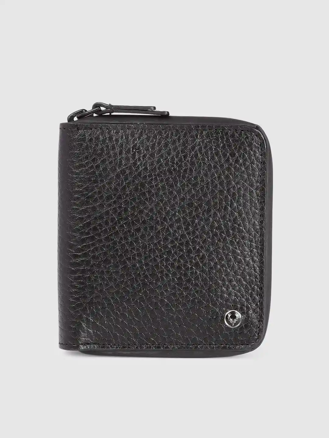 Buy Allen Solly Men Solid Leather Zip Around Wallet Wallets for