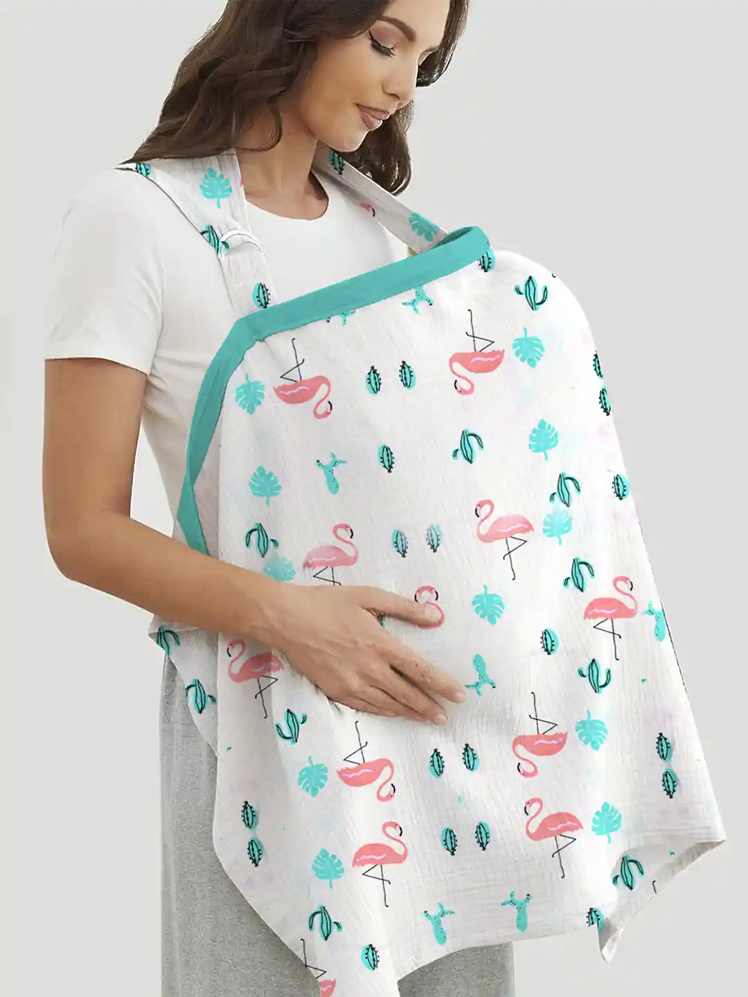 Buy Moms Home Printed Cotton Nursing Cover Breastfeeding Apron
