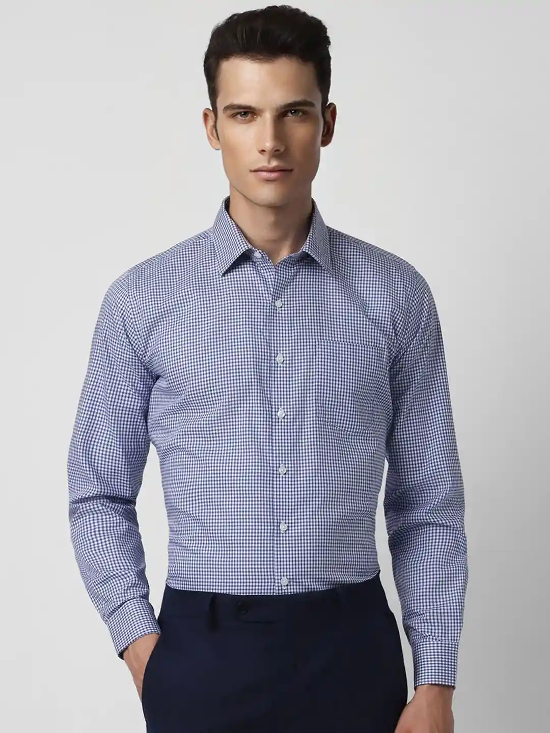 Myntra Van Heusen Mens Shirt Van Heusen Men Blue Slim Fit Micro