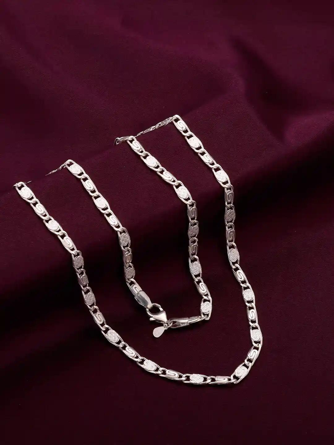 GIVA Men Sterling Silver Rhodium-Plated Chain