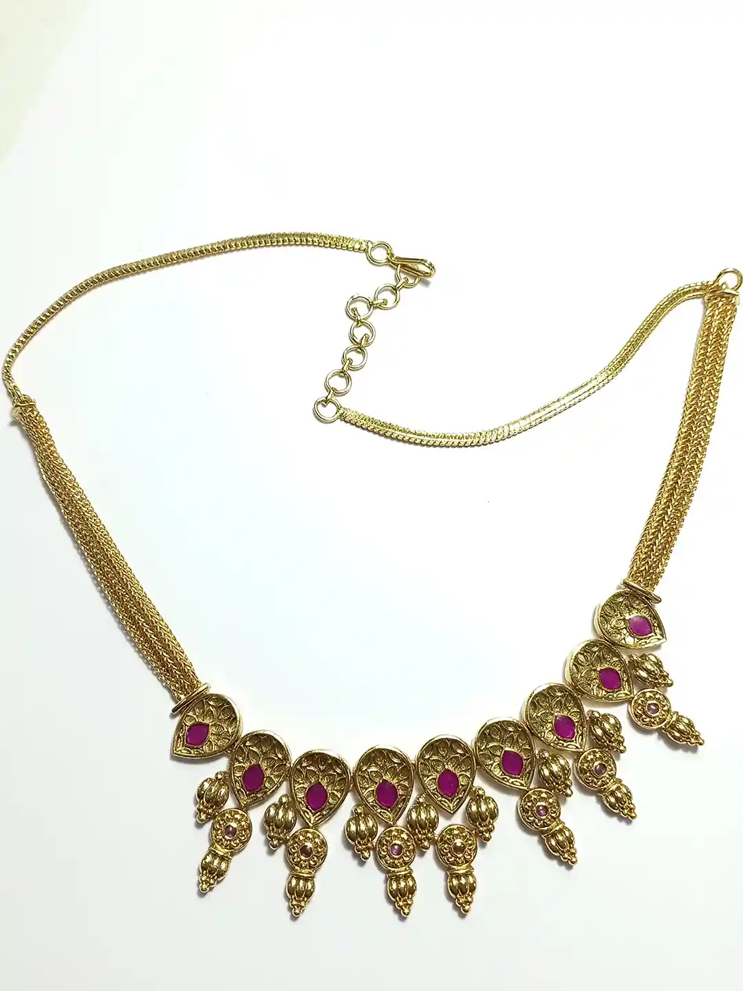 Buy Tarinika Brass Gold-Plated Cubic Zirconia Antique Necklace