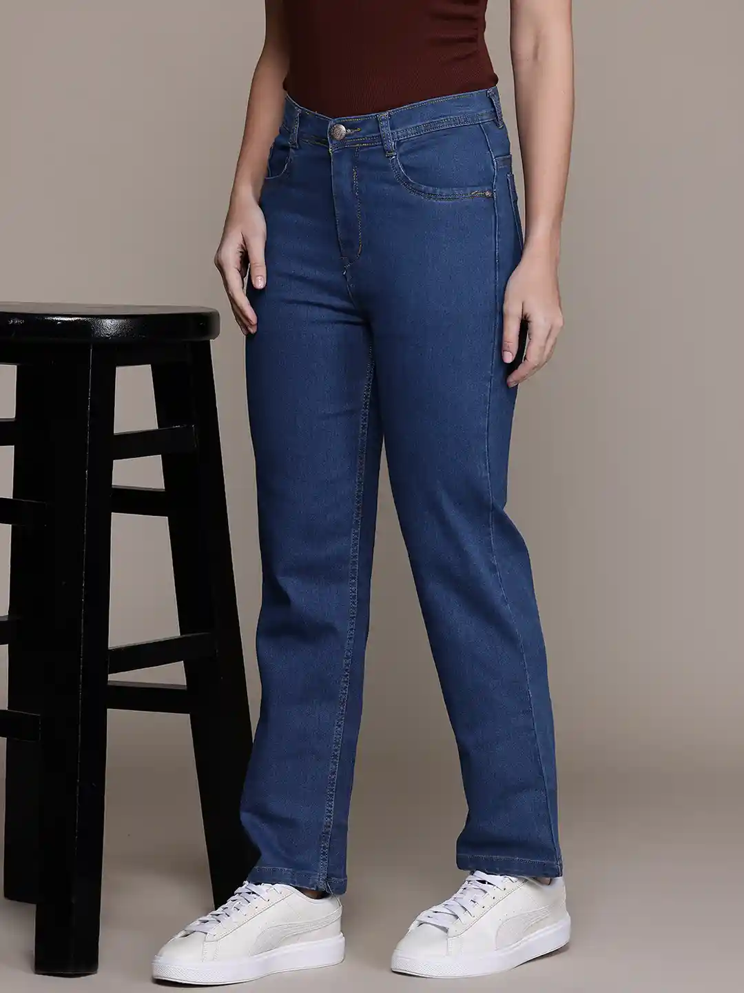 Buy Nifty Women Blue Boyfriend Fit Mid rise Clean Look Denim