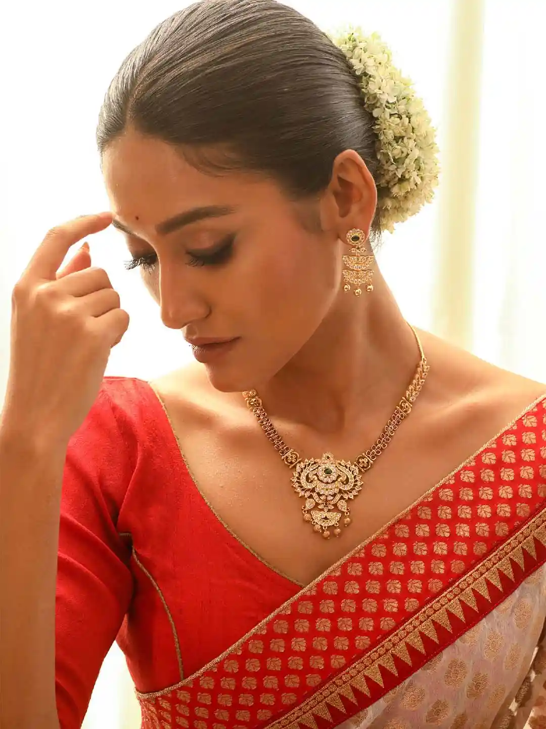 Earrings Jewellery With Red Saree Earrings With Red Saree Deals