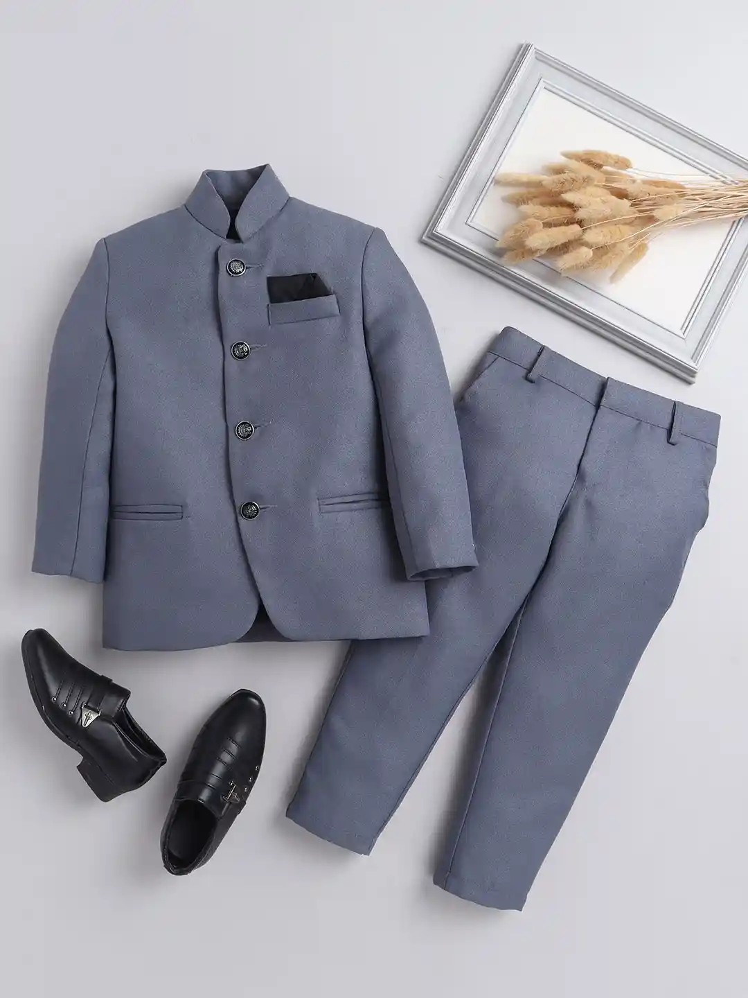 Buy BAESD Boys Mandarin Collar Bandhgala Piece Suit Suits for