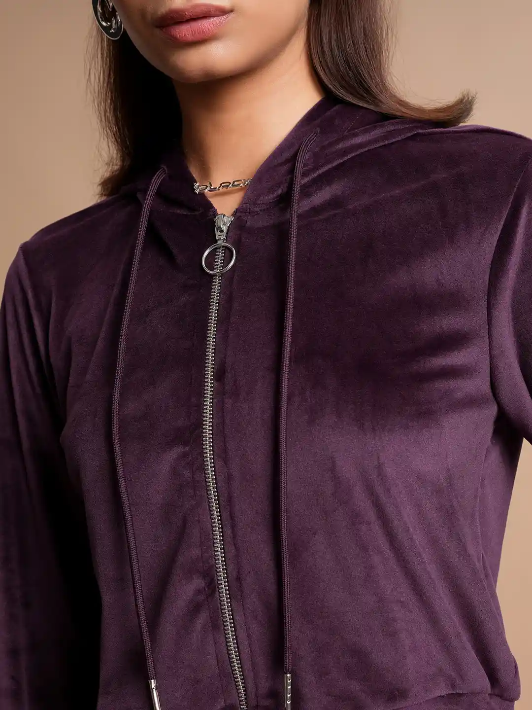 Buy Tokyo Talkies Crop Hooded Sweatshirt with Wide Leg Cargo Pants