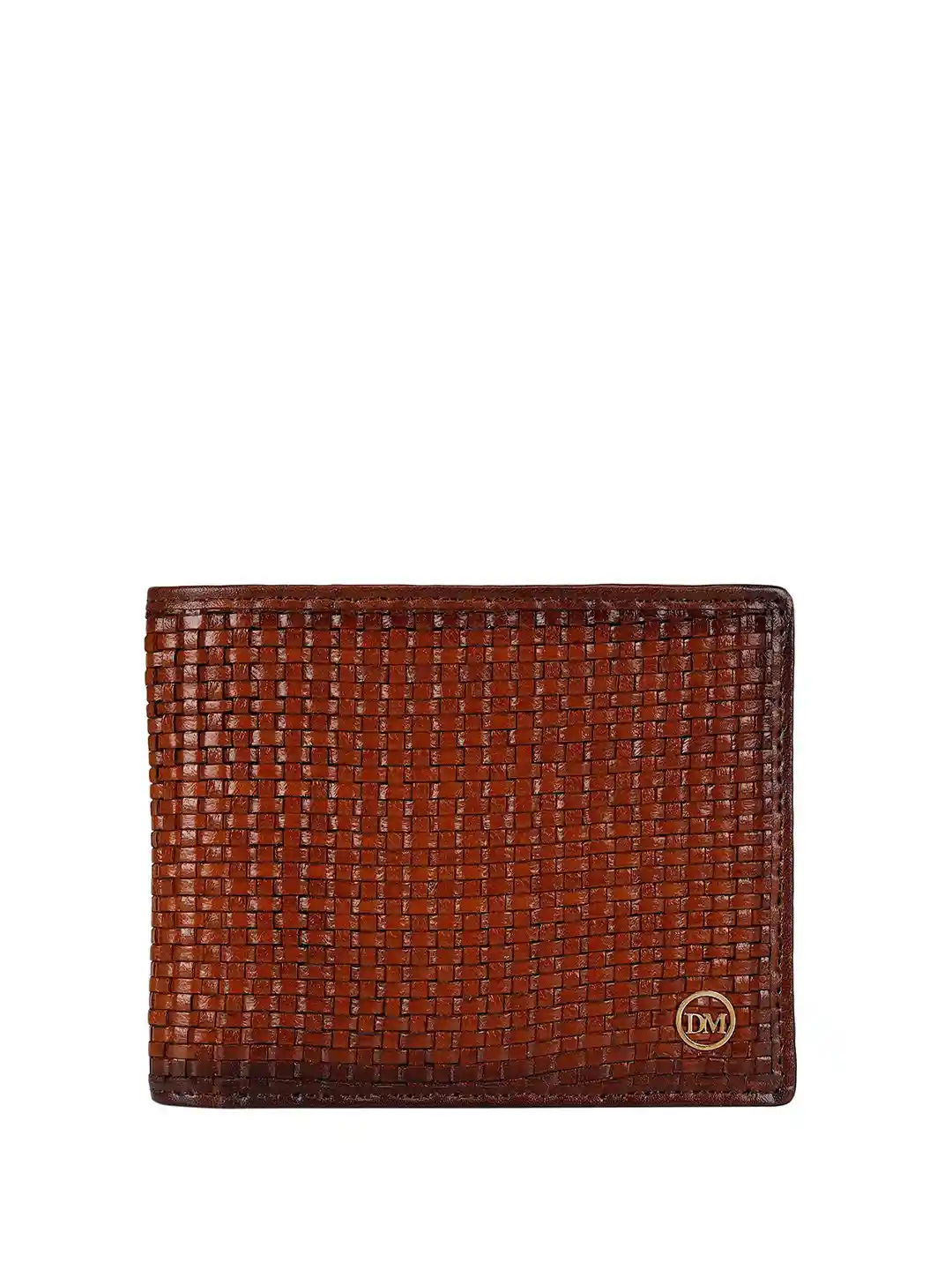 Buy Da Milano Woven Design Leather Two Fold Wallet Wallets for
